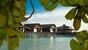 Borneo - Lankayan Island Resort, Blick auf die Wasser Chalets