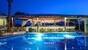 Naxos - Alkyoni Beach Hotel, Poolbar by night